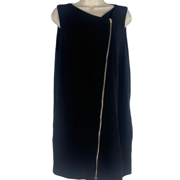 New Stella Mccartney Asymmetric Dress Sleeveless 2 Way Zip Black Size 44 - Picture 1 of 7